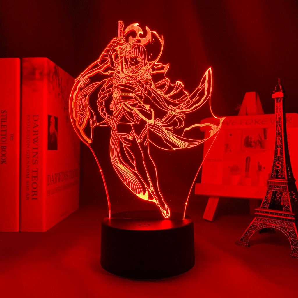 Genshin Impact Lamps | Best Sale Genshin Raiden Shogun 3D LED Lights