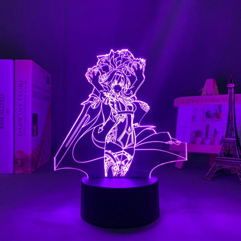 Genshin Impact Eula Acrylic 3D Led Lamp Game 1