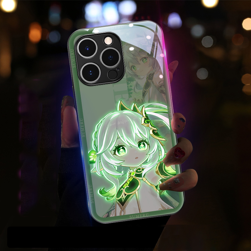 Genshin Impact Flashing LED Phone Case for Iphone Nahida
