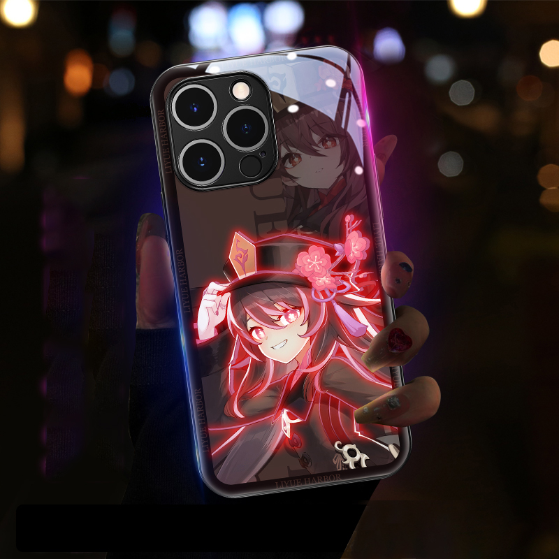 Genshin Impact LED Phone Case for Iphone Hutao