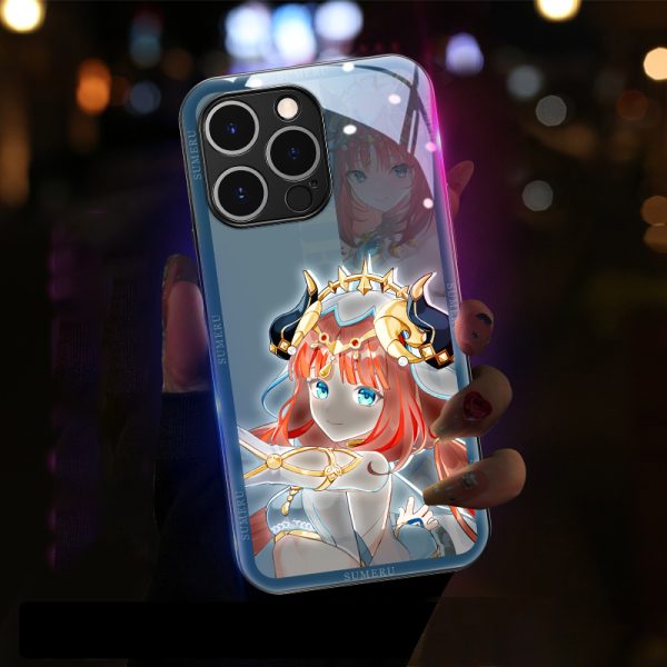 Genshin Impact Flashing LED Phone Case for Iphone Nilou