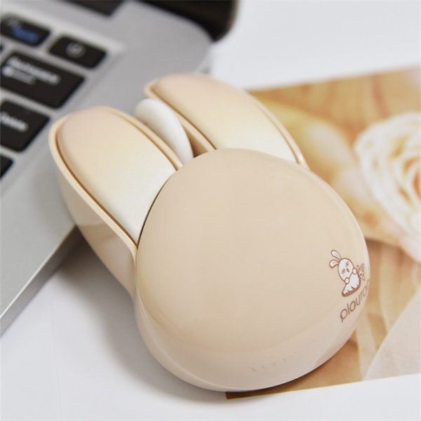 Kawaii Cartoon Wireless Mouse Cute Rabbit Design 3D Ergonomic Mice Silent Gaming Optical USB Mouse 1