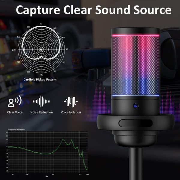 ME6S USB Game Microphone Studio Professional Microphone for PC 2