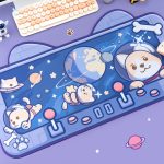 Cute Space Dog Large Mouse Pad