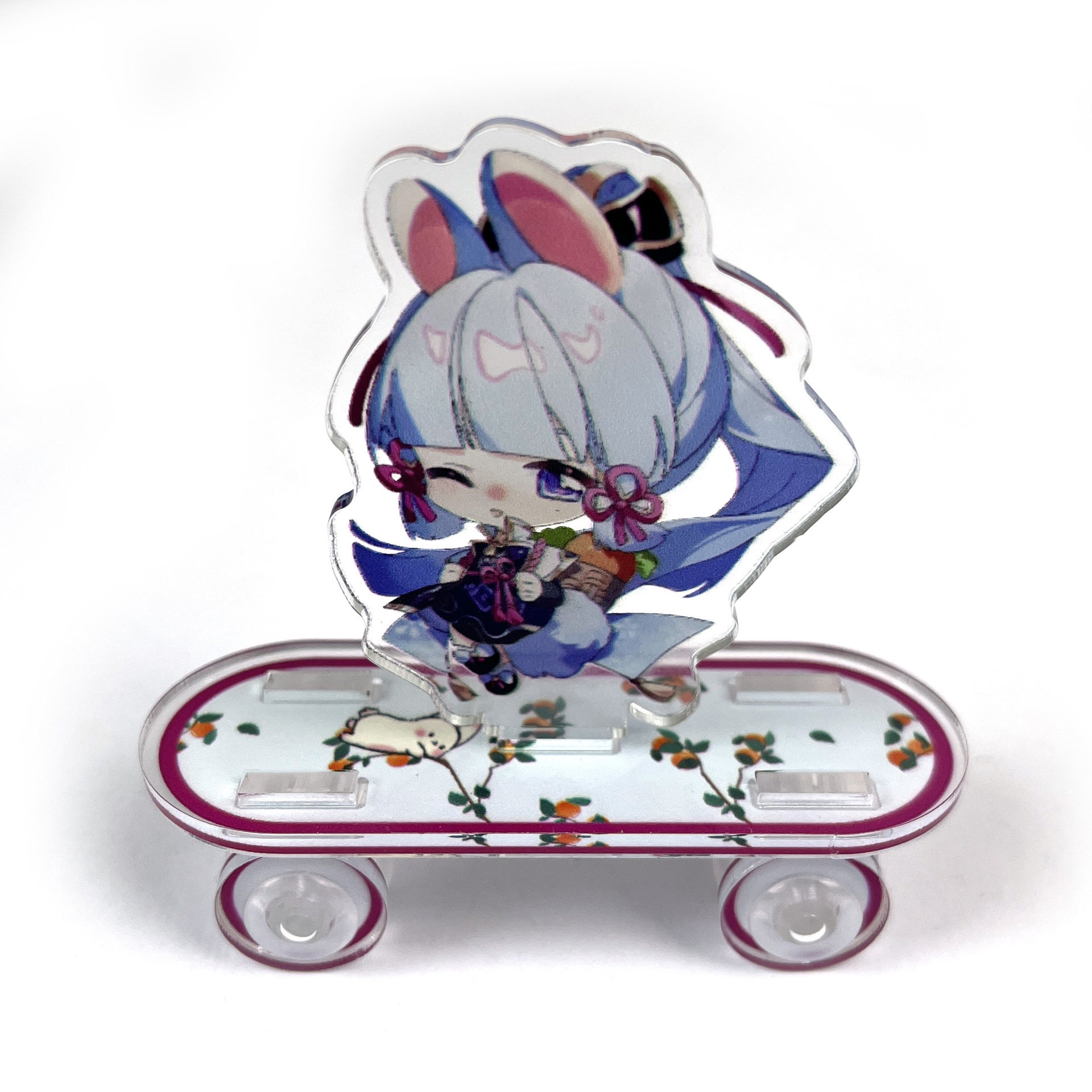 Genshin Impact Ayaka Skateboard Ornament Cute Chibi Acrylic Gift Toys ...