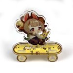 Genshin Impact Yaoyao Skateboard Ornament Cute Chibi Acrylic Gift Toys