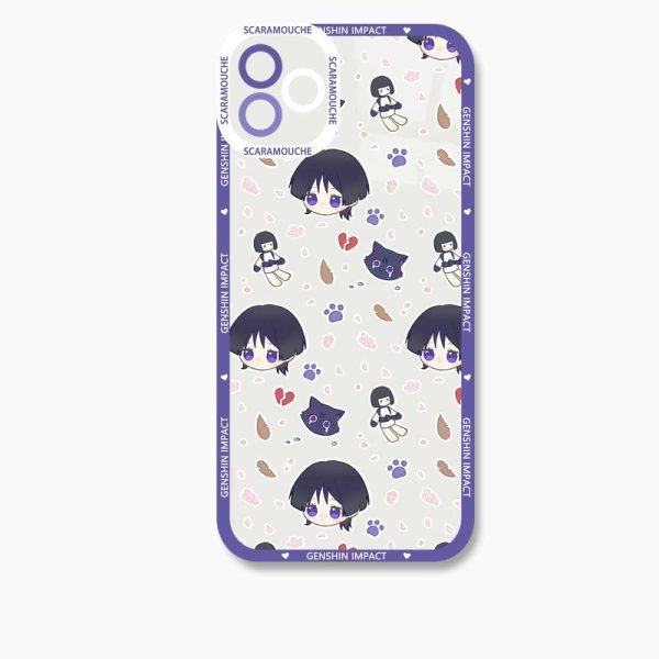 Genshin Impact Phone Case Scaramouche Cute Chibi Phone Cases