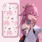 Genshin Impact Phone Case Yae Miko Cute Chibi Phone Cases